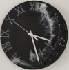 Часы интерьерные из эпоксидной смолы "Черное Море", d 30см, ручная работа