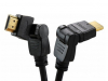 Кабель HDMI - HDMI gold 2М с фильтрами поворотный штекер 360° (17-6204-3)