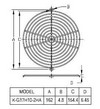 Решетка для вентилятора K-G17H10-2HA Решетка для вентилятора K-G17H10-2HA