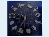 Часы интерьерные из эпоксидной смолы  "Знаки Зодиака", ручная работа